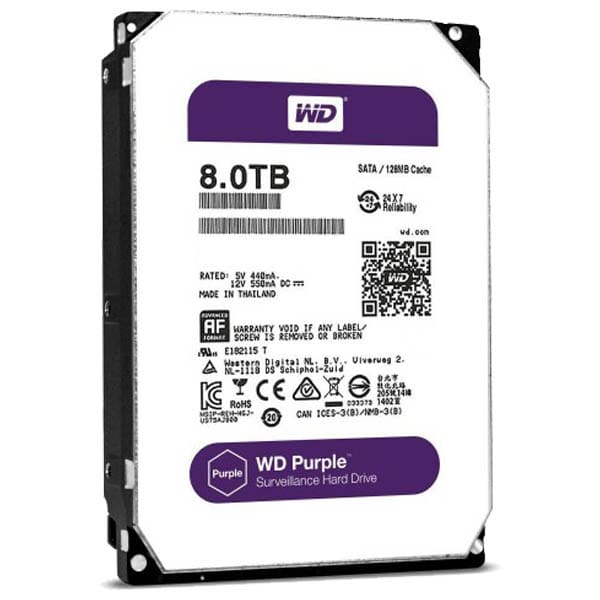 Western Digital 8TB WD 3.5 Inch PURPLE HDD