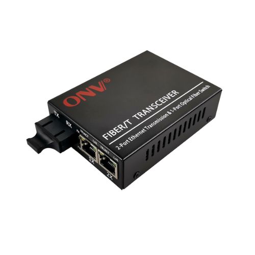 ONV 0110S-SCX-S2-A 10 To 100 Mbps 3 Port Single Mode Dual Fiber Media Converter
