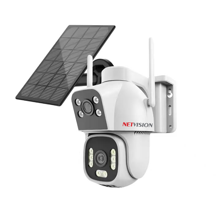 NETVISION NET-TLSB2L3M 4G Solar Dual Lens PTZ Security Camera
