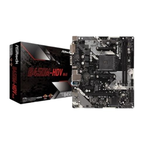 ASRock B450M-HDV R4 0 DDR4 AMD Motherboard