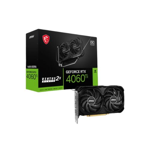 MSI GeForce RTX 4060 Ti VENTUS 2X BLACK 16G OC 16GB GDDR6 Graphics Card