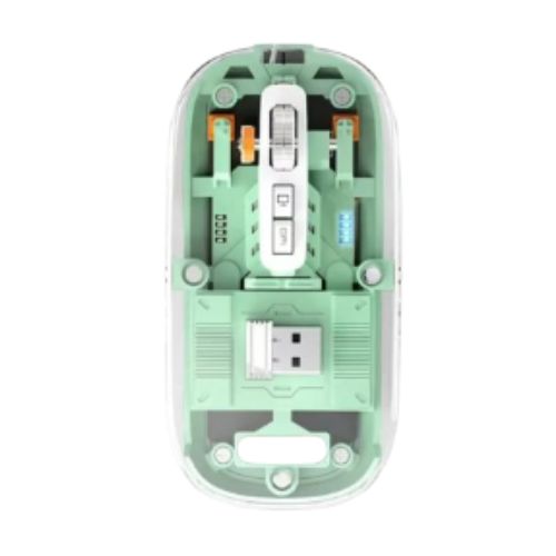 Green Computer Mouse Plug In PC Power PGM-P4 Green Transparent Bluetooth Mouse | Tech Link