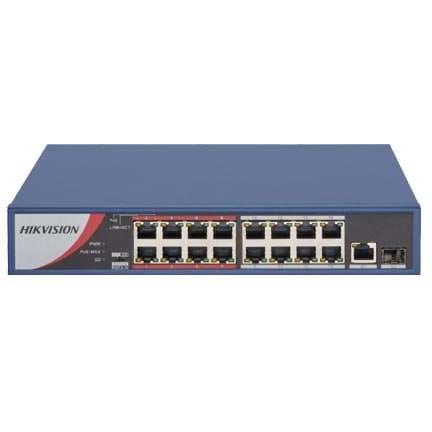 Hikvision DS-3E0318P-E-M 16 Port Fast Ethernet POE Switch